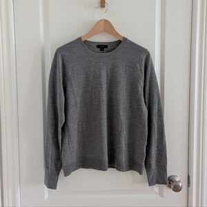 J. Crew Gray Merino Wool Crewneck Sweater Size L